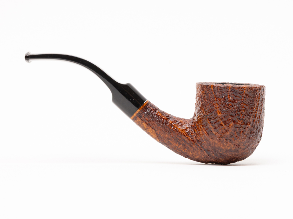 BriarWorks Classic Bent Pot Brown Blast (C131) Tobacco Pipe - Image 2