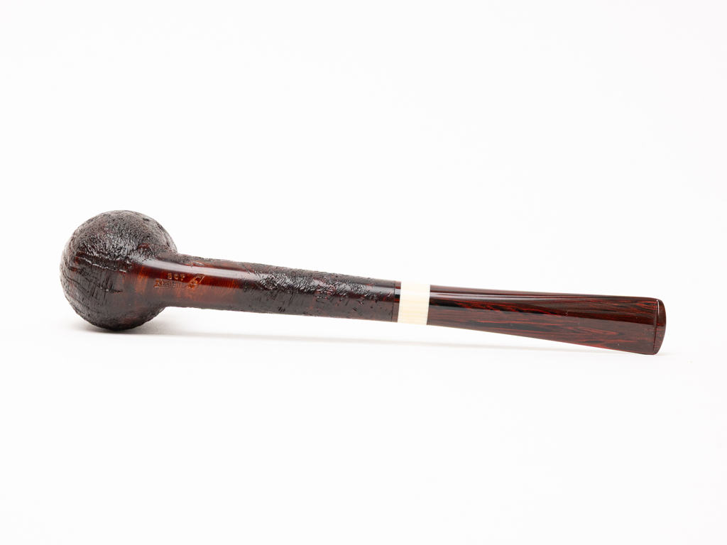 Foster Handmade Aged Briar (JT Cooke Stock) German Brindted Ebonite with Ivorite Mouthpiece Inlay Tobacco Pipe - Image 4